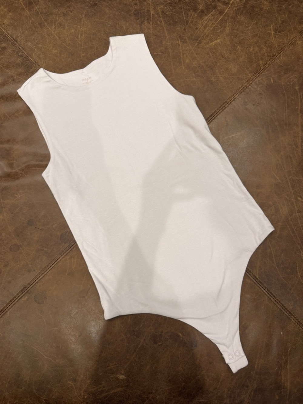 nuuds purple Sleeveless Ribbed Bodysuit